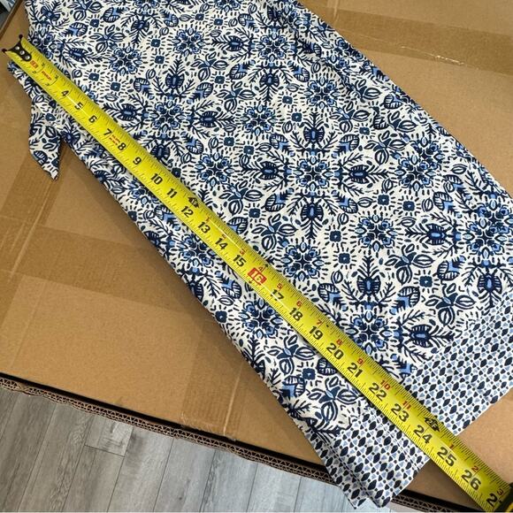 🍁 NWT Joie Linen Blend Boho Paisley Wide Leg Cropped Lightweight Pants With Tie - Picture 15 of 16